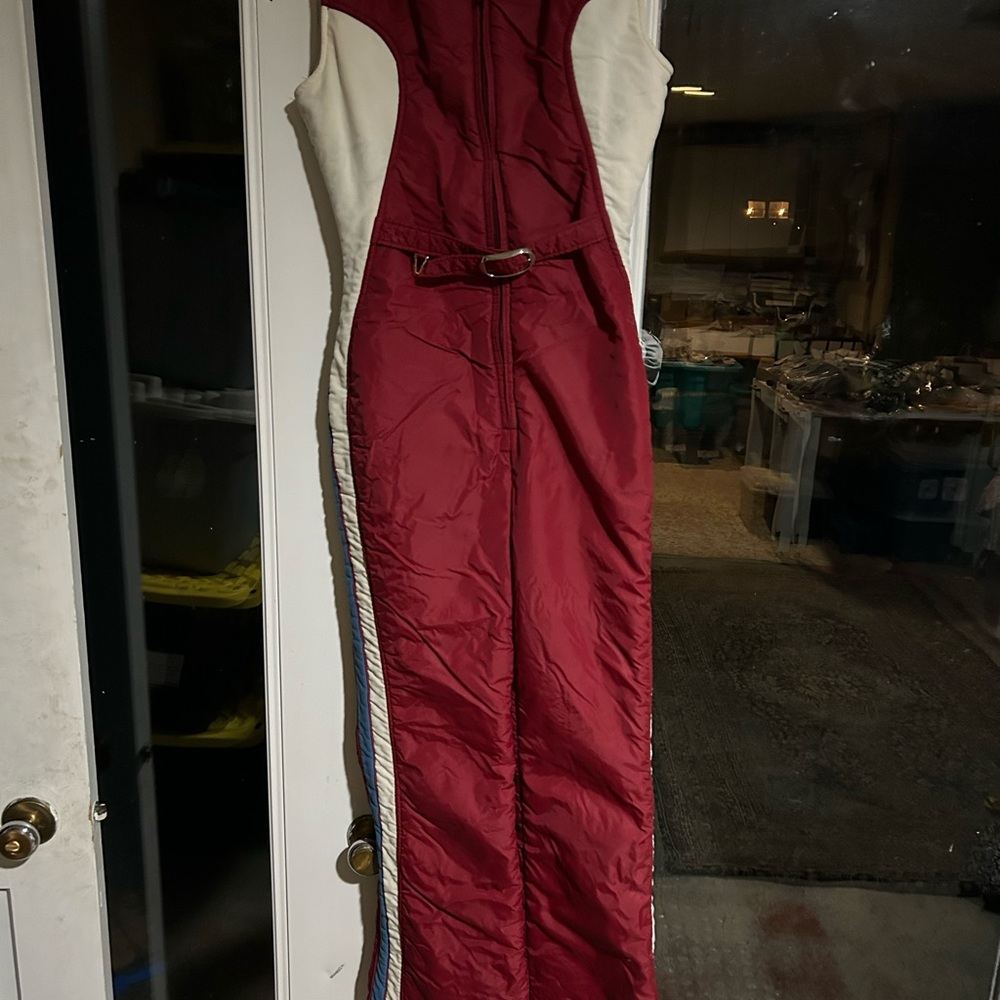 Stylish Red and White Jumpsuit